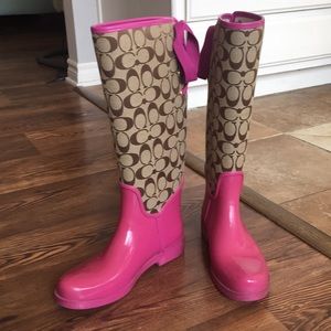 Coach Rain boots used sz 8